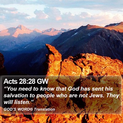 Acts 28:28 GW Bible Verse Image
