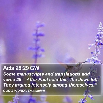 Acts 28:29 GW Bible Verse Image