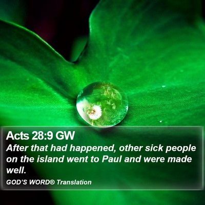 Acts 28:9 GW Bible Verse Image