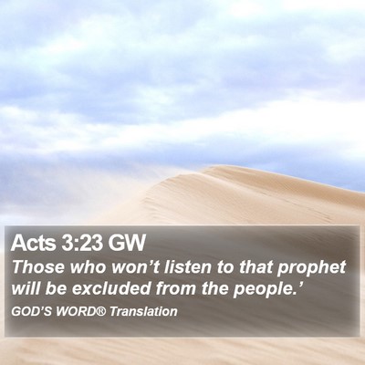 Acts 3:23 GW Bible Verse Image