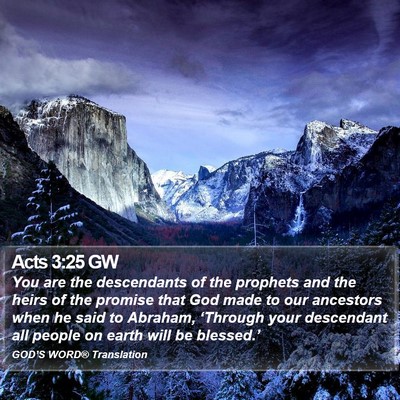 Acts 3:25 GW Bible Verse Image