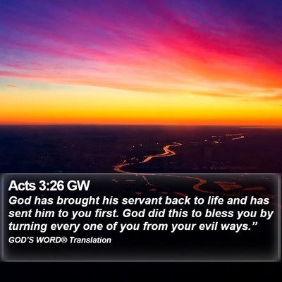 Acts 3:26 GW Bible Verse Image
