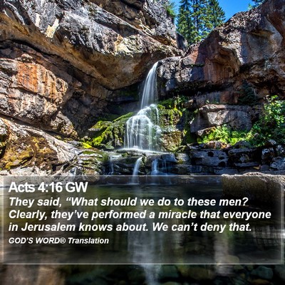 Acts 4:16 GW Bible Verse Image