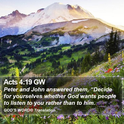 Acts 4:19 GW Bible Verse Image