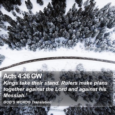 Acts 4:26 GW Bible Verse Image