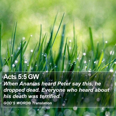 Acts 5:5 GW Bible Verse Image