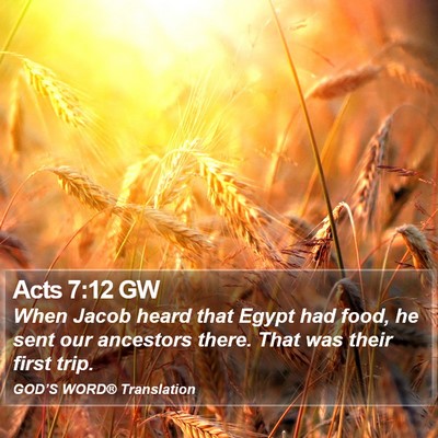 Acts 7:12 GW Bible Verse Image