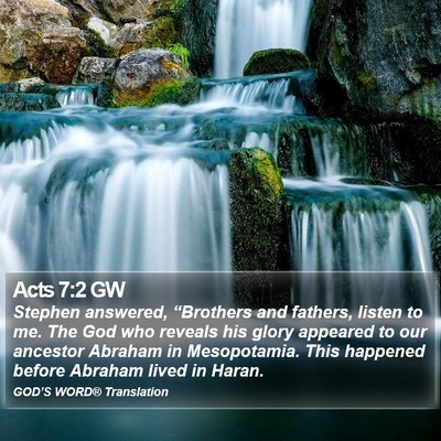 Acts 7:2 GW Bible Verse Image