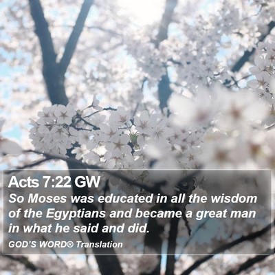 Acts 7:22 GW Bible Verse Image