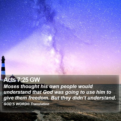 Acts 7:25 GW Bible Verse Image