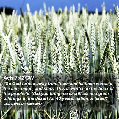 Acts 7:42 GW Bible Verse Image