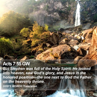 Acts 7:55 GW Bible Verse Image