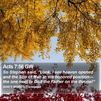 Acts 7:56 GW Bible Verse Image
