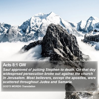 Acts 8:1 GW Bible Verse Image