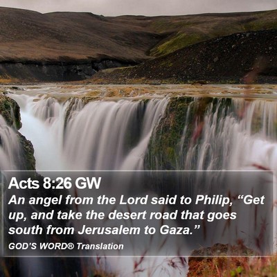 Acts 8:26 GW Bible Verse Image
