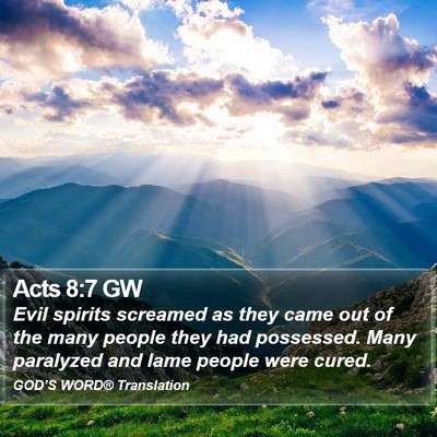Acts 8:7 GW Bible Verse Image