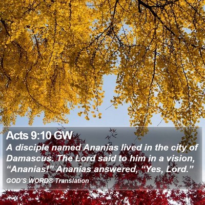 Acts 9:10 GW Bible Verse Image