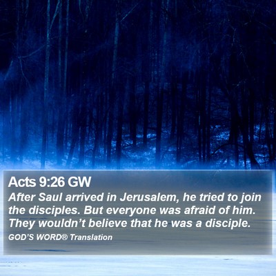 Acts 9:26 GW Bible Verse Image