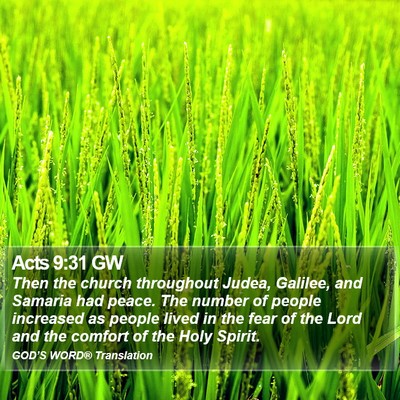 Acts 9:31 GW Bible Verse Image