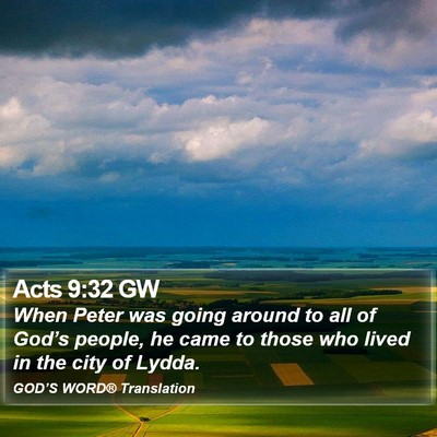Acts 9:32 GW Bible Verse Image