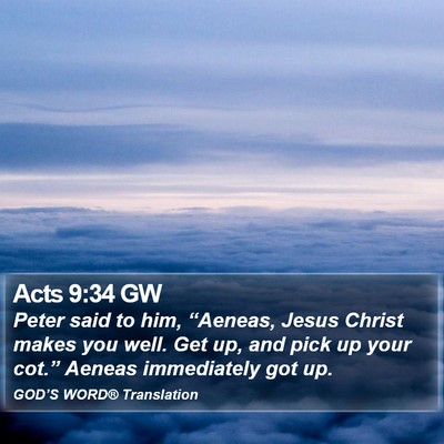 Acts 9:34 GW Bible Verse Image