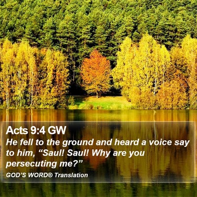 Acts 9:4 GW Bible Verse Image