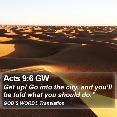 Acts 9:6 GW Bible Verse Image