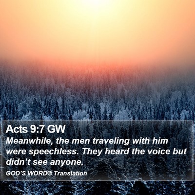 Acts 9:7 GW Bible Verse Image