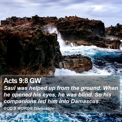 Acts 9:8 GW Bible Verse Image