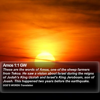 Amos 1:1 GW Bible Verse Image