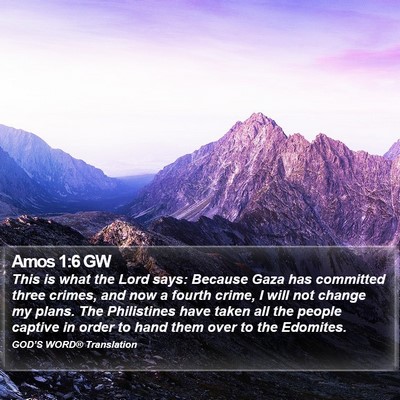 Amos 1:6 GW Bible Verse Image