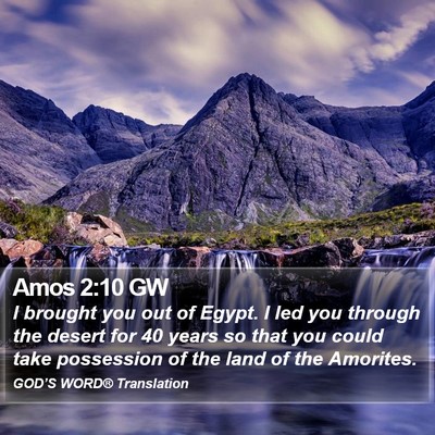 Amos 2:10 GW Bible Verse Image