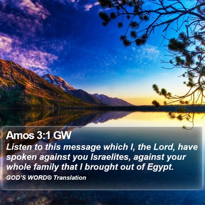 Amos 3:1 GW Bible Verse Image