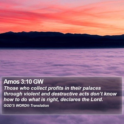 Amos 3:10 GW Bible Verse Image