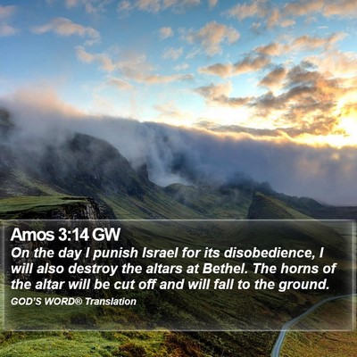 Amos 3:14 GW Bible Verse Image
