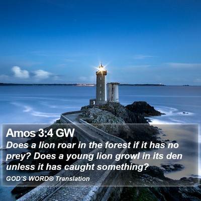 Amos 3:4 GW Bible Verse Image