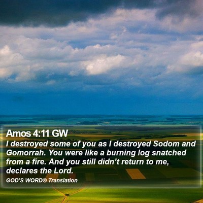 Amos 4:11 GW Bible Verse Image
