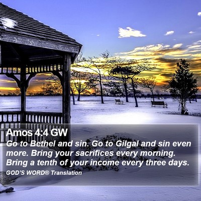 Amos 4:4 GW Bible Verse Image