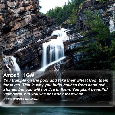 Amos 5:11 GW Bible Verse Image