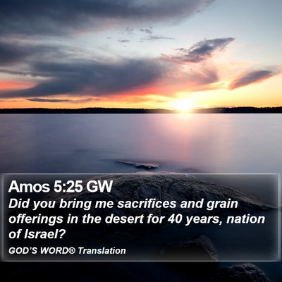 Amos 5:25 GW Bible Verse Image