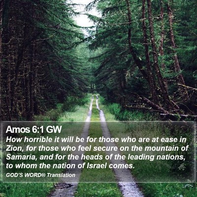 Amos 6:1 GW Bible Verse Image