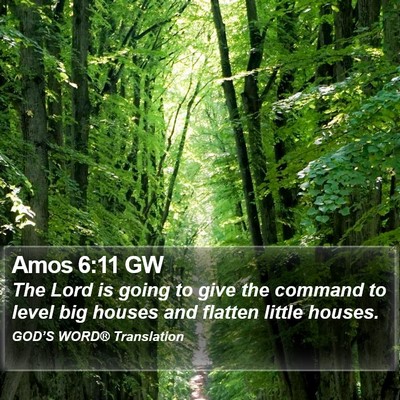 Amos 6:11 GW Bible Verse Image