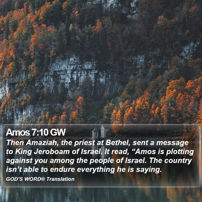 Amos 7:10 GW Bible Verse Image