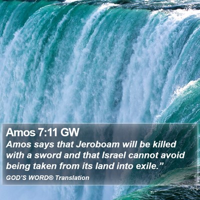 Amos 7:11 GW Bible Verse Image