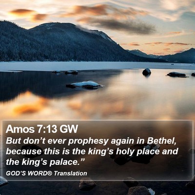 Amos 7:13 GW Bible Verse Image
