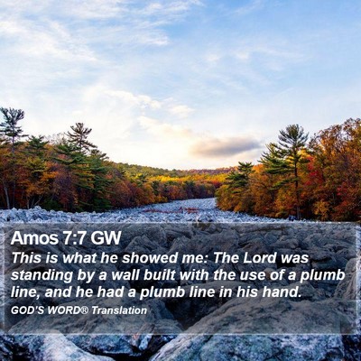Amos 7:7 GW Bible Verse Image