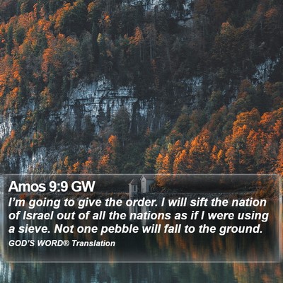 Amos 9:9 GW Bible Verse Image