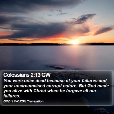 Colossians 2:13 GW Bible Verse Image