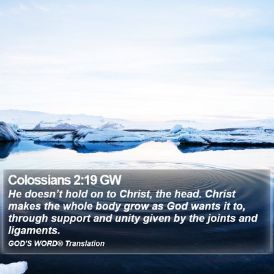 Colossians 2:19 GW Bible Verse Image