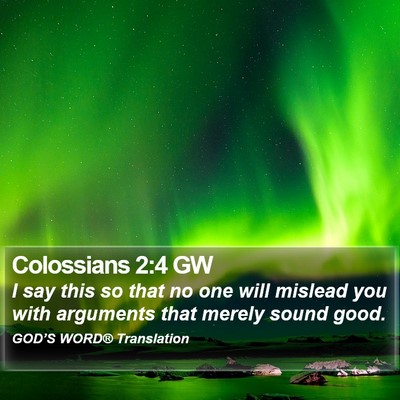 Colossians 2:4 GW Bible Verse Image